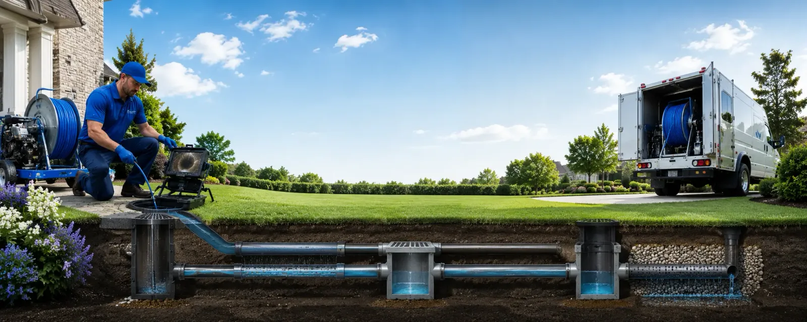 Outdoor drain cleaning information for Edinburg, PA